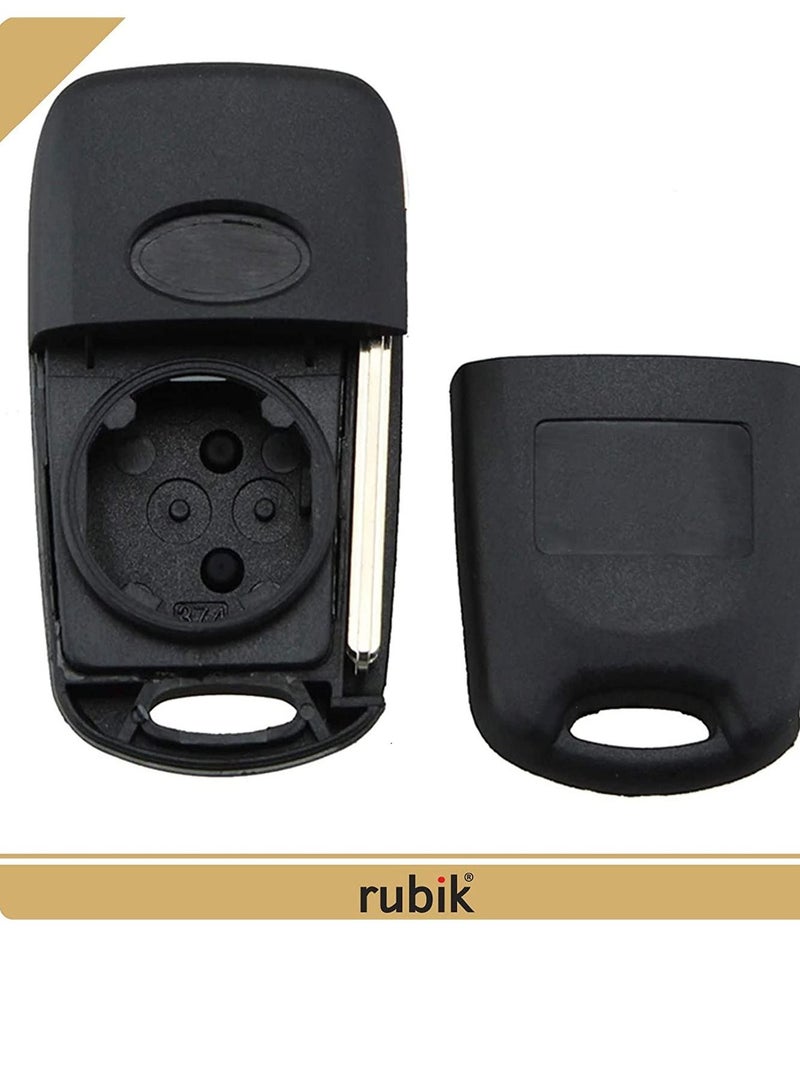 Rubik 3 أزرار بديلة غير مقطوعة للدخول بدون مفتاح للتحكم عن بعد في السيارة حافظة مفتاح فوب شل لكيا ريو، ريو K2، روندو، سول، سبورتاج، سيد، سيدبرو، سيراتو، بيكانتو (شفرة الأخدود المركزية) - Image 3
