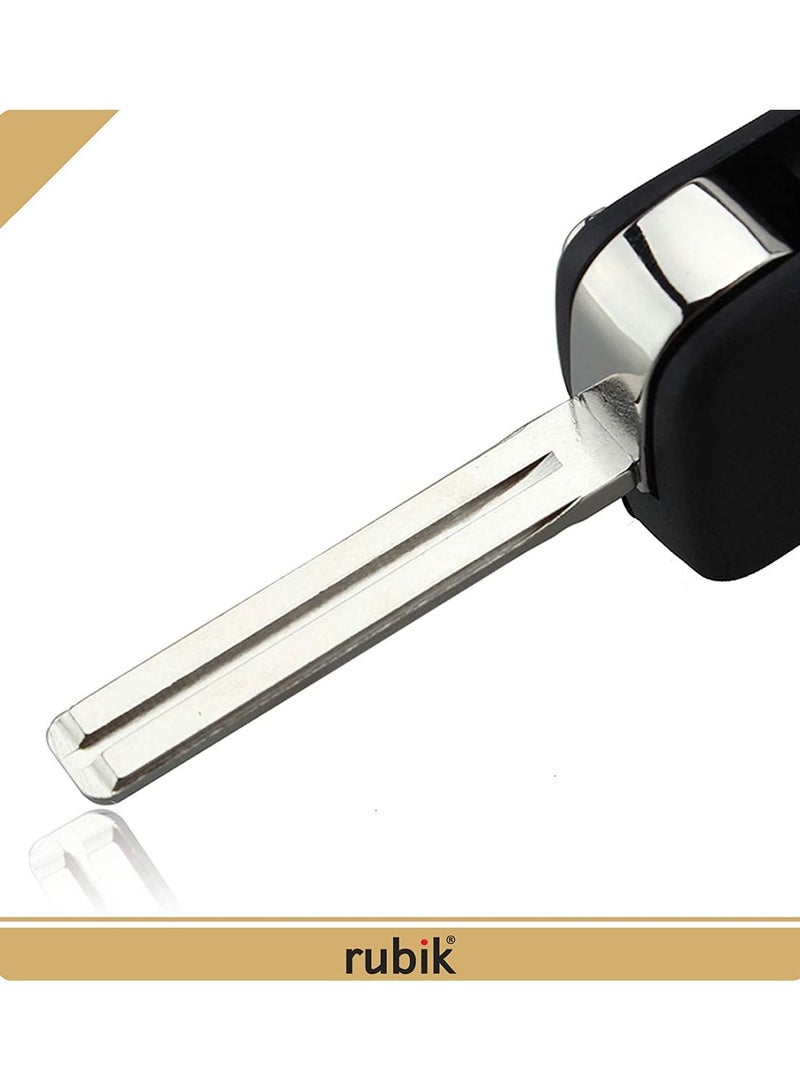 Rubik 3 أزرار بديلة غير مقطوعة للدخول بدون مفتاح للتحكم عن بعد في السيارة حافظة مفتاح فوب شل لكيا ريو، ريو K2، روندو، سول، سبورتاج، سيد، سيدبرو، سيراتو، بيكانتو (شفرة الأخدود المركزية) - Image 2