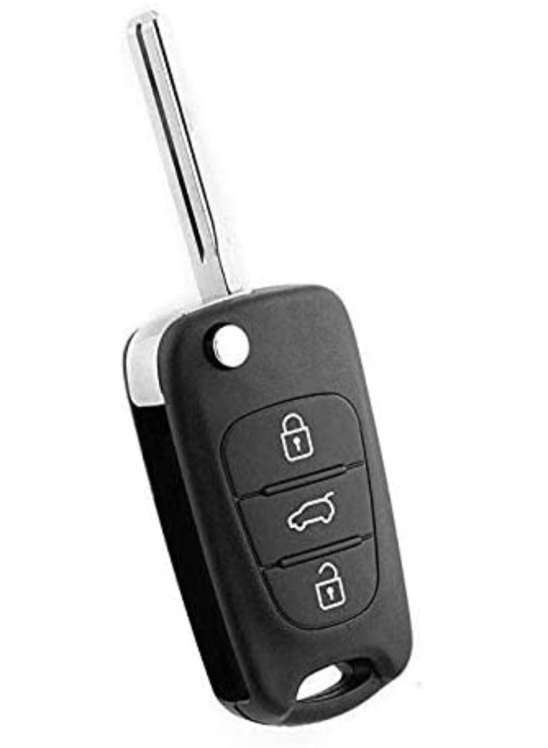 Rubik 3 أزرار بديلة غير مقطوعة للدخول بدون مفتاح للتحكم عن بعد في السيارة حافظة مفتاح فوب شل لكيا ريو، ريو K2، روندو، سول، سبورتاج، سيد، سيدبرو، سيراتو، بيكانتو (شفرة الأخدود المركزية) - Image 1