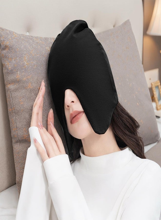 MioCloth Cotton Sleep Cap for Men & Women, Blackout Eye Mask Windproof Warm Skull Cap for Night, Travel and Office Rest - Image 2