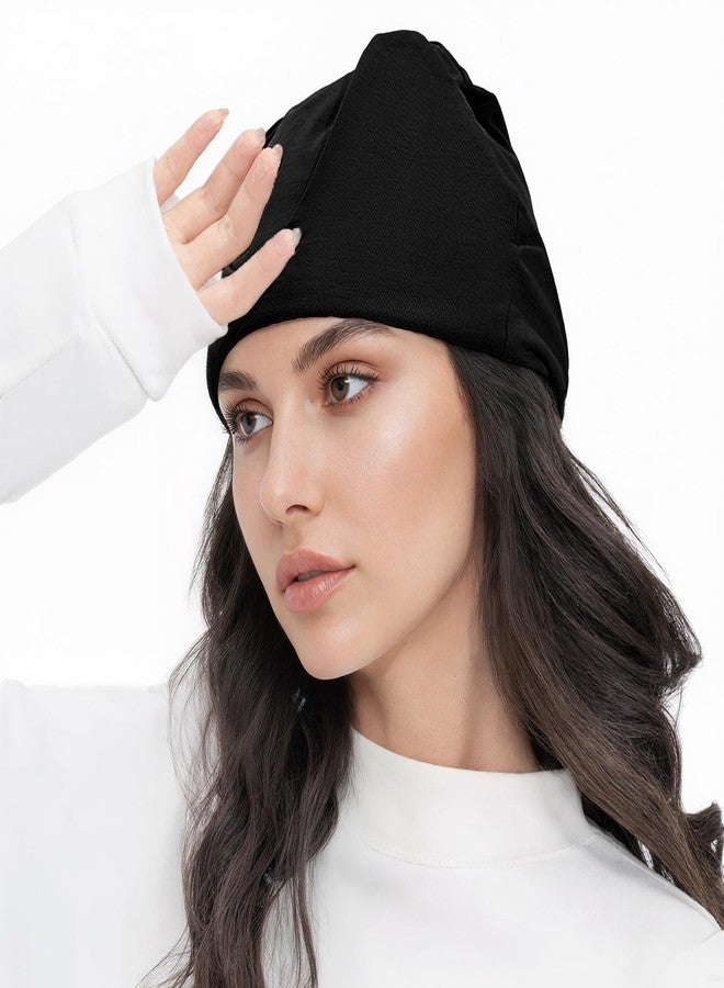 MioCloth Cotton Sleep Cap for Men & Women, Blackout Eye Mask Windproof Warm Skull Cap for Night, Travel and Office Rest - Image 3