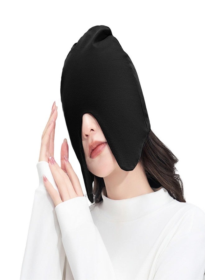 MioCloth Cotton Sleep Cap for Men & Women, Blackout Eye Mask Windproof Warm Skull Cap for Night, Travel and Office Rest - Image 1