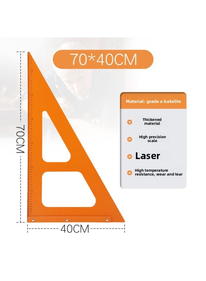 Woodworking Triangle Special Large Kneeling Ruler 90 Degree Thickened Right Angle Triangle High Precision Bakelite Board Angle Ruler Decoration 