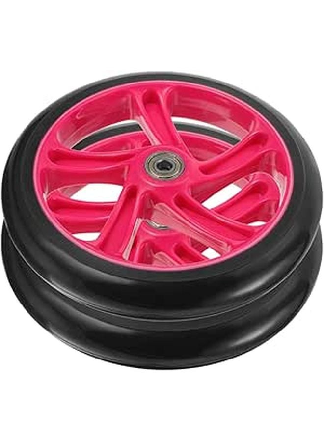 2pcs 175mm Pink PU Scooter Replacement Wheels Wear Resistant for Electric Skateboard Wheelchair - Image 1