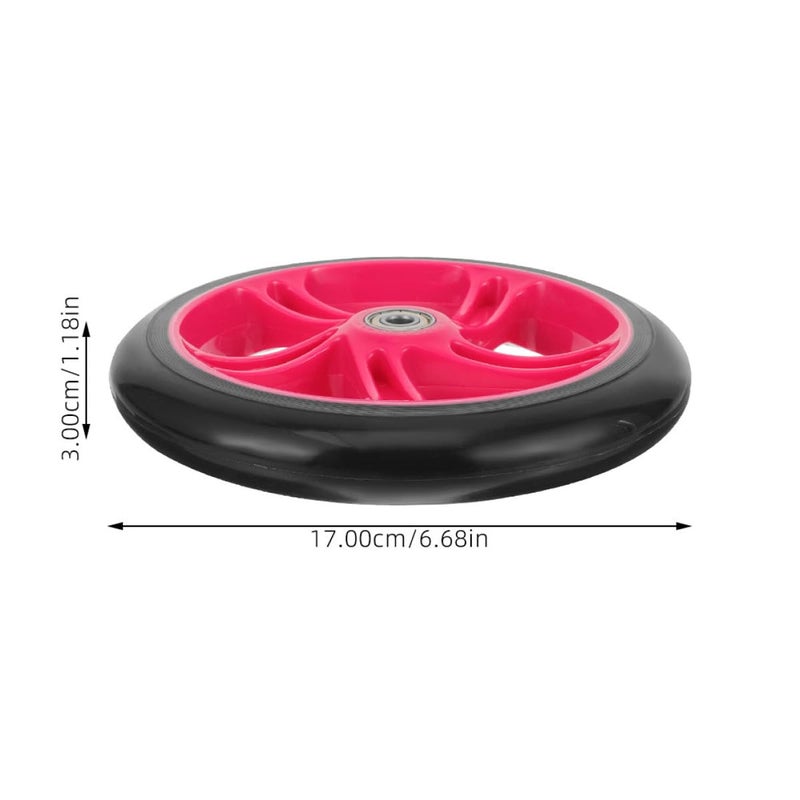 2pcs 175mm Pink PU Scooter Replacement Wheels Wear Resistant for Electric Skateboard Wheelchair - Image 3