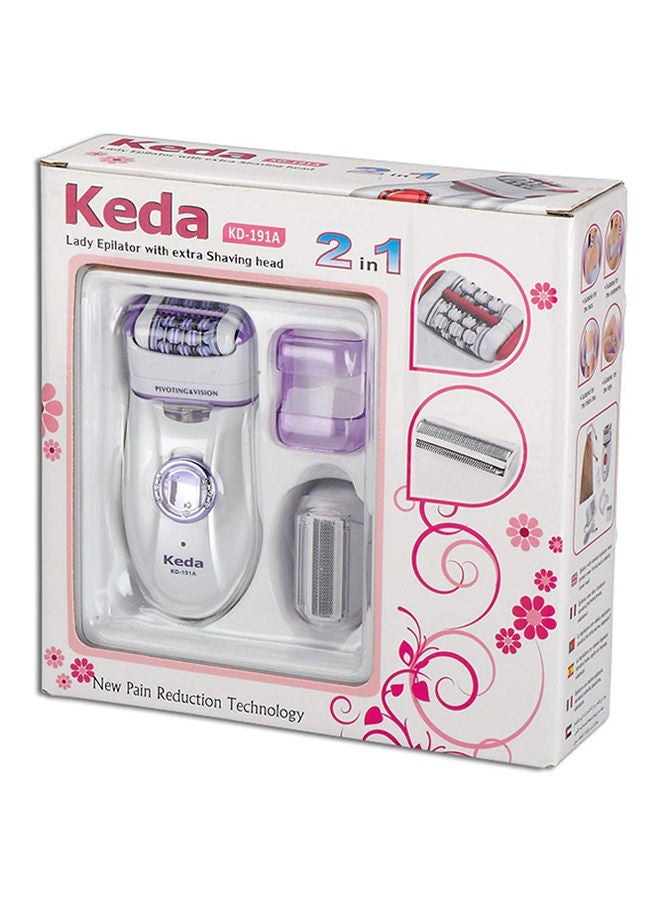 NIBEMINENT 2-in-1 Rechargeable Epilator Purple/White - Image 3