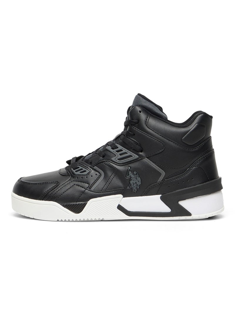 U.S. Polo Assn. Men's Black High-Top Sneakers - Bold Lace-Up Design, Comfortable Casual Footwear for All-Day Wear  - Image 2