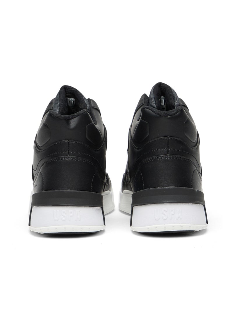 U.S. Polo Assn. Men's Black High-Top Sneakers - Bold Lace-Up Design, Comfortable Casual Footwear for All-Day Wear  - Image 4