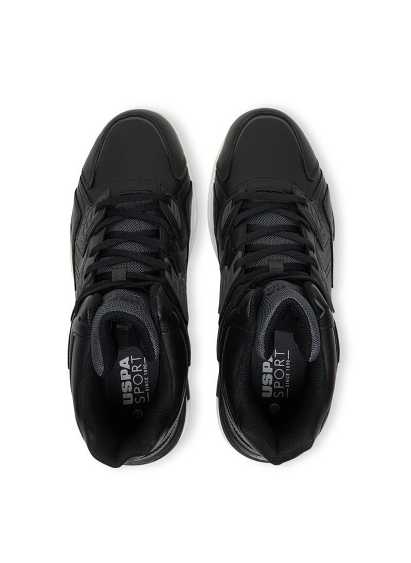 U.S. Polo Assn. Men's Black High-Top Sneakers - Bold Lace-Up Design, Comfortable Casual Footwear for All-Day Wear  - Image 5
