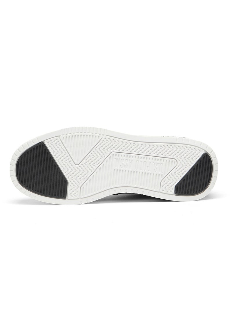 Men's Black High-Top Sneakers - Bold Lace-Up Design, Comfortable Casual Footwear for All-Day Wear