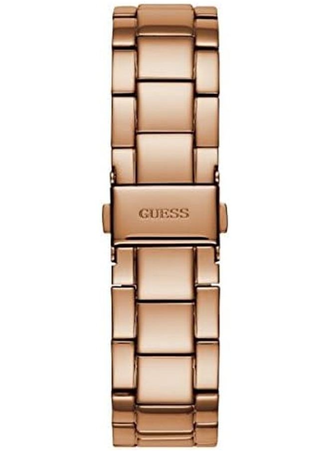 GUESS Classic Gold Tone Stainless Steel Bracelet Watch With Day  - Image 2