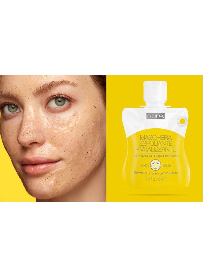 PUPA قناع تقشير وتجديد الوجه - قناع جل مجدد - مدعم بفيتامين C لحماية وتهدئة البشرة - يكشف عن إشراقة شبابية جديدة - يحسن من الإشراق - مستخلص الليمون - 1.01 أونصة - Image 2