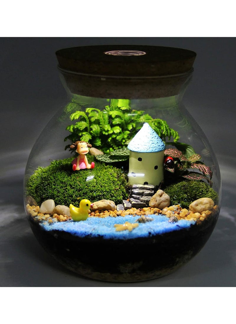 Generic Aquarium Terrarium tank with light lid 16cm  - Image 4