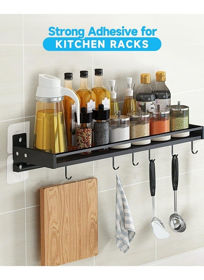 Generic - 20 Pcs Self Adhesive Wall Hooks No Drill Hooks for Hanging, No-Trace Sticker Frame Hangers Without Nails for Mount Wall Shelf, Heavy Duty Adhesive Wall Hooks for Kitchen, Bathroom - Image 1