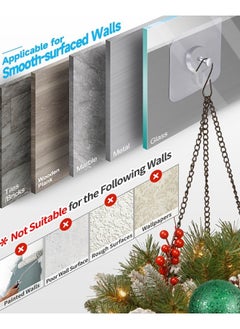 Generic 20 Pcs Self Adhesive Wall Hooks No Drill Hooks for Hanging, No-Trace Sticker Frame Hangers Without Nails for Mount Wall Shelf, Heavy Duty Adhesive Wall Hooks for Kitchen, Bathroom  - Image 2