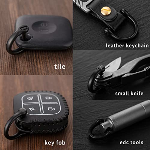 FEGVE D Ring Keychain Durable D Shape Key Ring for Car keys Horseshoe Clasp with Screw Shackle Load Bearing 50lb - Image 3