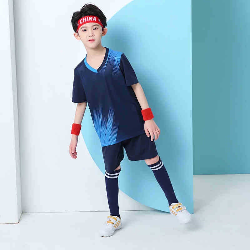 Children'S Football Clothes Suit Boys And Girls Sports Training Clothing Badminton Children'S Show Football Clothes Printing - Image 1