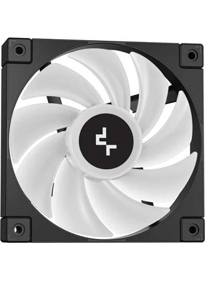 DEEPCOOL مبرد وحدة المعالجة المركزية السائل المحسن LD240 مقاس 240 مم مع شاشة رقمية LED متعددة الخطوط، ومروحتان FD12 ARGB مقاس 120 مم، وسرعة المروحة 2400 دورة في الدقيقة، وحالة وحدة المعالجة المركزية في الوقت الفعلي، وتدفق الهواء 72.04 CFM، باللون الأسود | R-LD240-BKMSN-G-1  - Image 4
