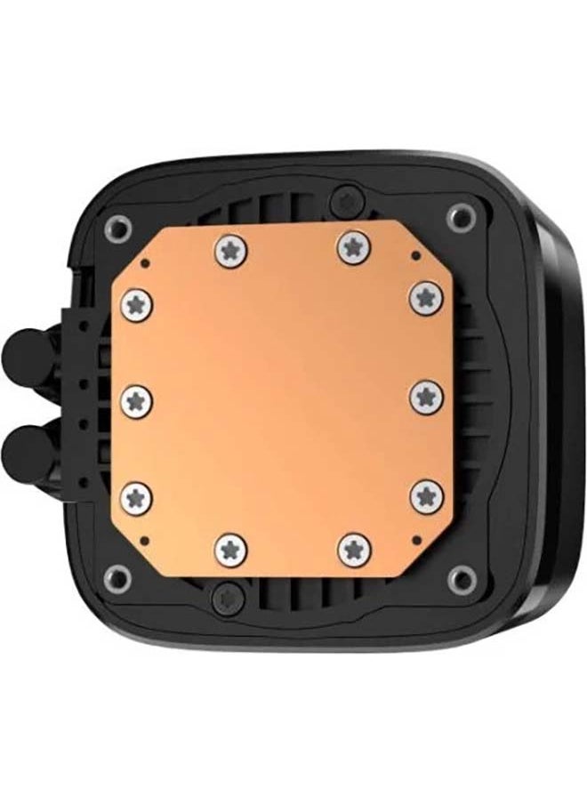 DEEPCOOL مبرد وحدة المعالجة المركزية السائل المحسن LD240 مقاس 240 مم مع شاشة رقمية LED متعددة الخطوط، ومروحتان FD12 ARGB مقاس 120 مم، وسرعة المروحة 2400 دورة في الدقيقة، وحالة وحدة المعالجة المركزية في الوقت الفعلي، وتدفق الهواء 72.04 CFM، باللون الأسود | R-LD240-BKMSN-G-1  - Image 3