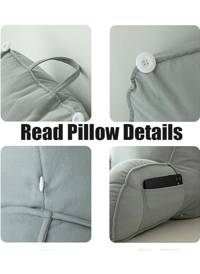 General - Chair pillow with armchair, reading pillow for bed, extra-large reading pillow with neck/arm support, memory foam, soft reading pillow - Image 1