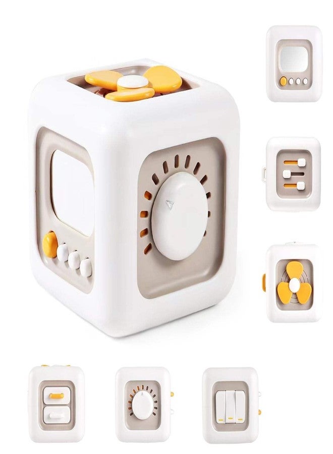 MAQOiW 6-in-1 Montessori Toy, Life Skill Builder Cube, Activity Cube, Fine Motor Skills & Early Learning Development, Travel Friendly Learning Toys for Kids 1-3 Years, Baby Play Cube, Birthday Gift - Image 1