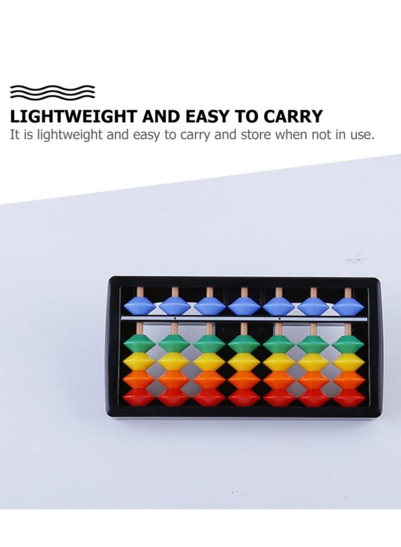 3pcs Chinese Abacus Rainbow Color Column Soroban Vintage Chinese Calculator Math Counting Tool Toy for Students Kid - Image 4