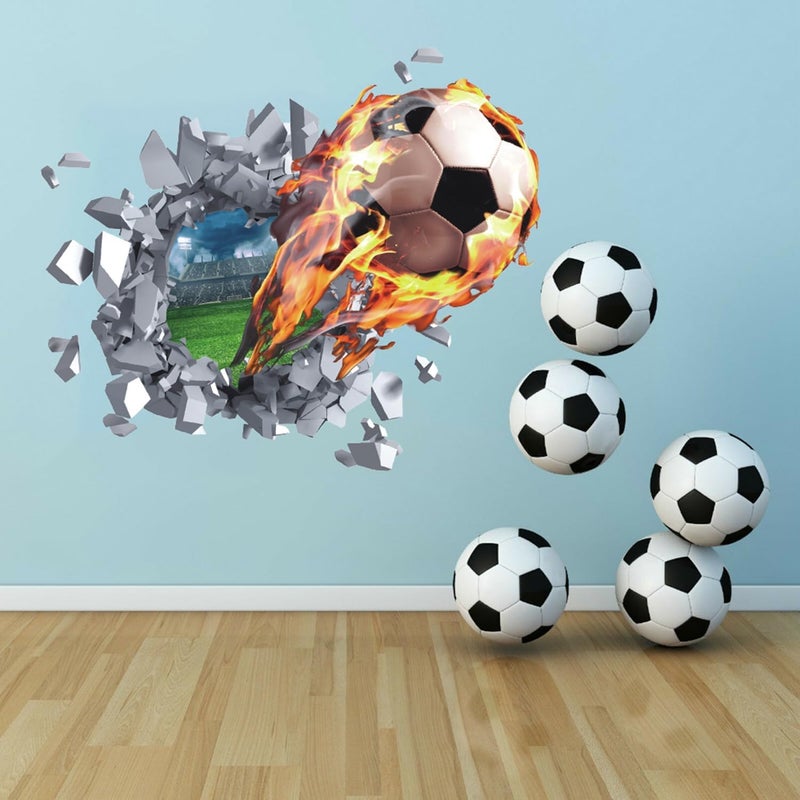 Toarti 3D Football Wall ملصقات كرة القدم جدار كرة القدم للأولاد غرفة كرة القدم - Image 2