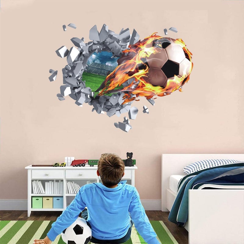 Toarti 3D Football Wall ملصقات كرة القدم جدار كرة القدم للأولاد غرفة كرة القدم - Image 3
