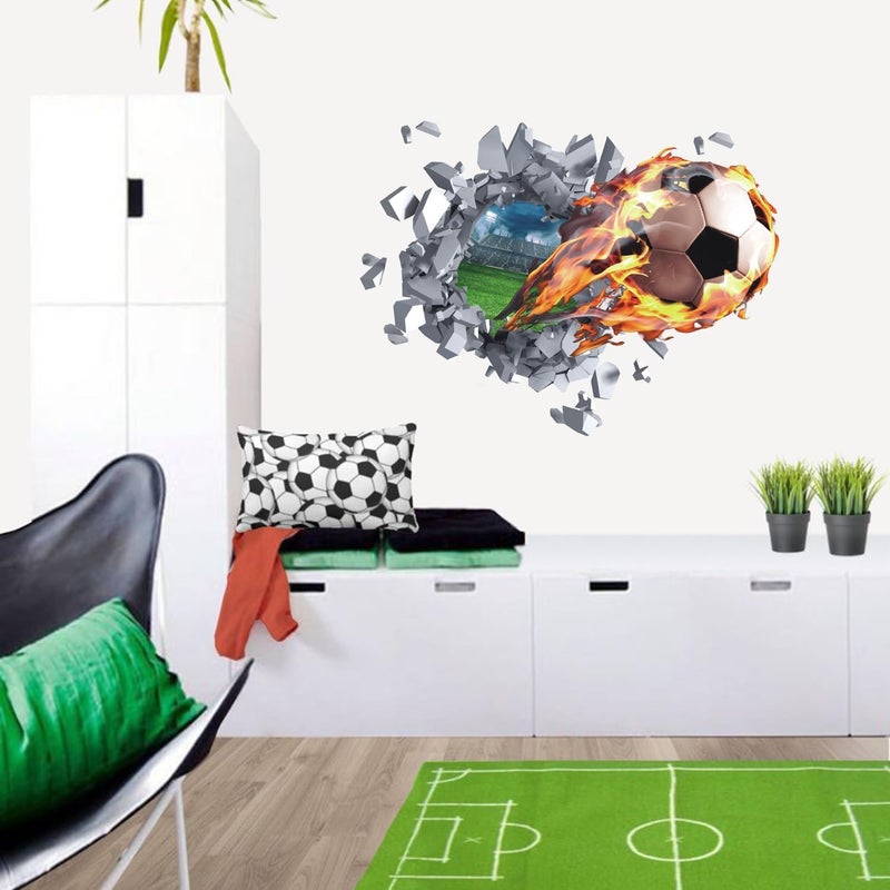 Toarti 3D Football Wall ملصقات كرة القدم جدار كرة القدم للأولاد غرفة كرة القدم - Image 4