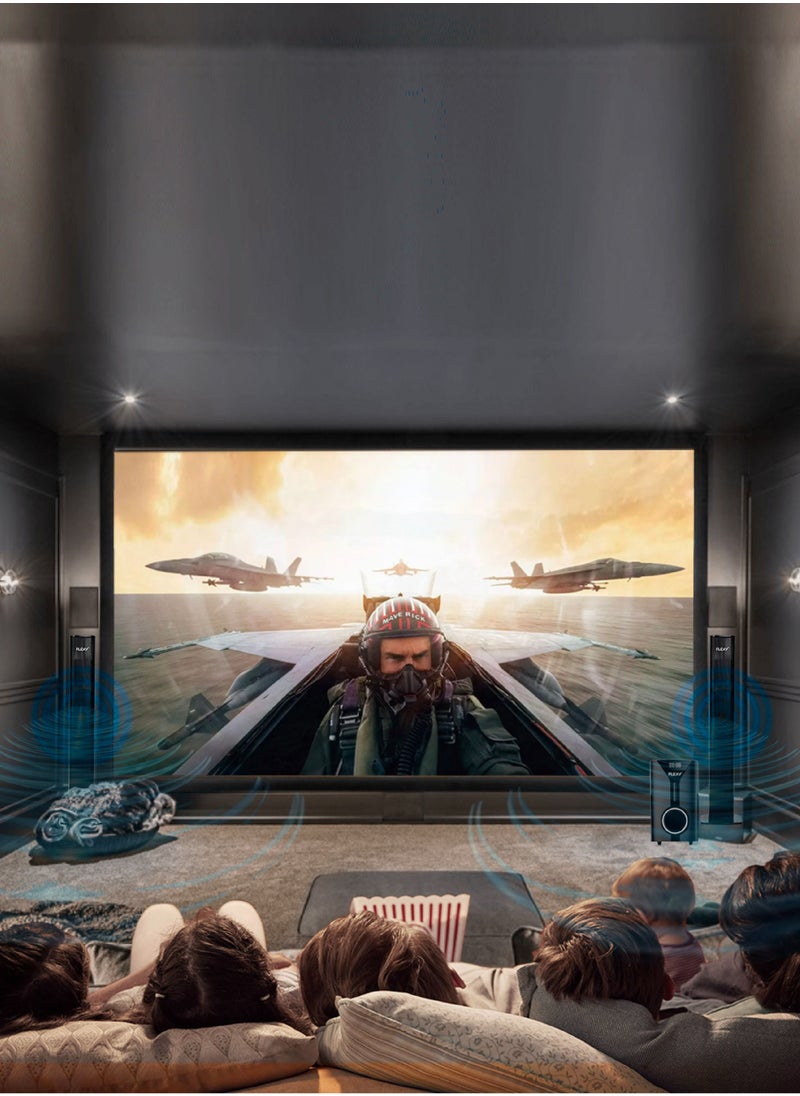 Flexy - Flexy 2.1 Channel 5000W Home Theater Speaker System With Remote Bluetooth USB And FM Radio - Image 1