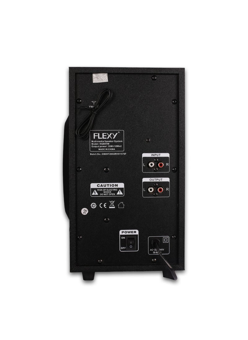 Flexy - Flexy 2.1 Channel 5000W Home Theater Speaker System With Remote Bluetooth USB And FM Radio - Image 1