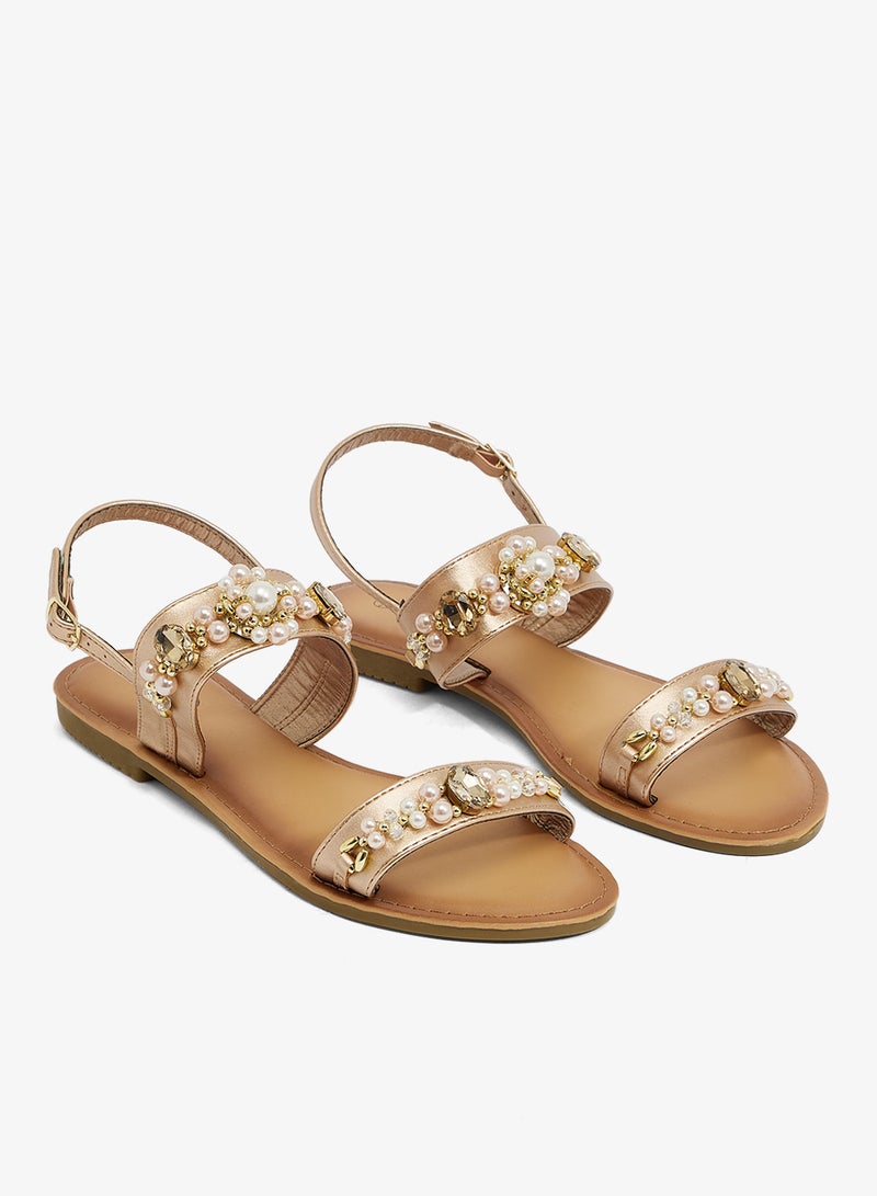 سبوت أون صندل مسطح مزخرف - Image 4