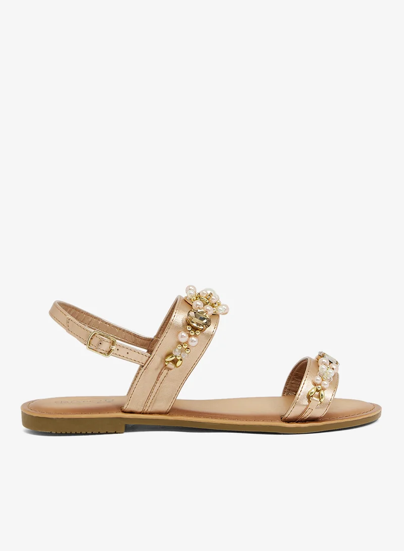 سبوت أون صندل مسطح مزخرف