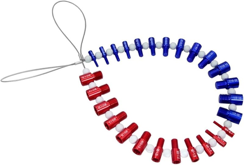 مجموعة قياس الصواميل والمسامير ذات الخيط 26 قطعة بمقاسات البوصة والمترية - Image 3