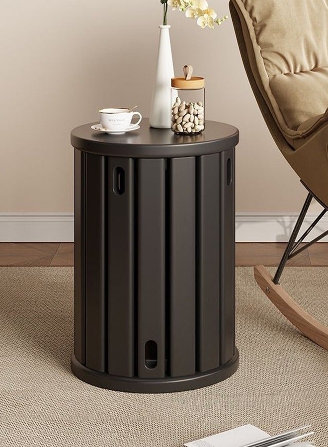 فاشون هوم متعددة الوظائف متعددة الاستخدامات 4 في 1 مجموعة براز من الخشب الصلب طاولة قهوة مستديرة طاولة سرير طاولة قابلة للتكديس مزيج البراز لغرفة المعيشة 36x47 سم (مجمعة بالكامل) - Image 4