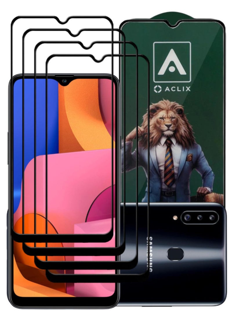 ACLIX 4 Pieces Antistatic ESD Dustproof Premium Quality High Definition Tempered Glass Screen Protector Designed For Samsung Galaxy A20s - Image 1