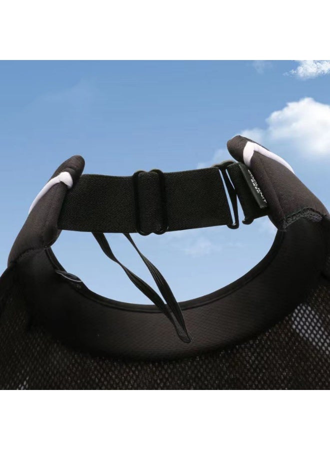 Double Layer Empty Top Wide Brim Sun Hat for Women Rollable - Image 3
