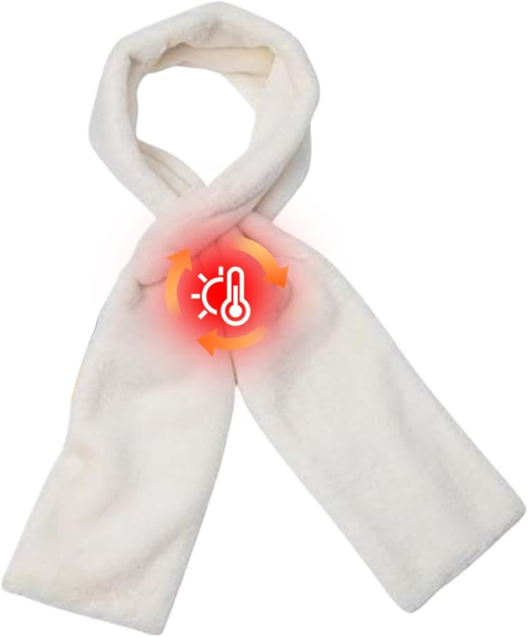 Winter Scarf With Pockets And Anti Theft Zipper Milky Color Neck Warmer For Men Boys - Image 1