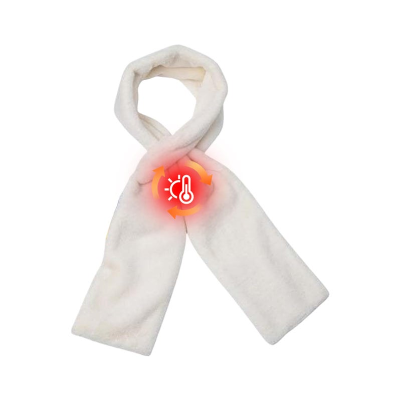 Winter Scarf With Pockets And Anti Theft Zipper Milky Color Neck Warmer For Men Boys - Image 2