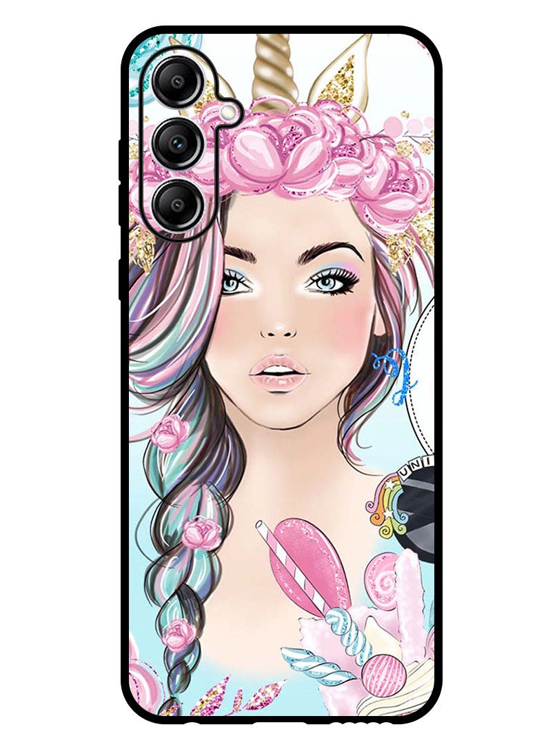 Theodor Protective Case Anti Scratch Shock Proof Bumper Cover For Samsung Galaxy M15 Unicorn Girl - Image 1
