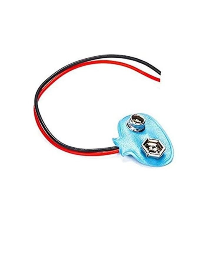 Generic 9V Clip on Battery Type Snap Connector with Wire Pack of 10 pcs  - Image 1