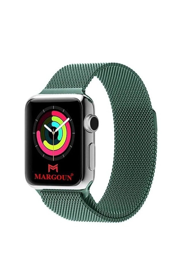 adhomax - Band mesh Metal loop Replacement Strap, Magnetic Clasp Compatible with ultra smart Watch  Steel Metal Replacement Strap, one size and Compatible with apple smart watches - Image 1