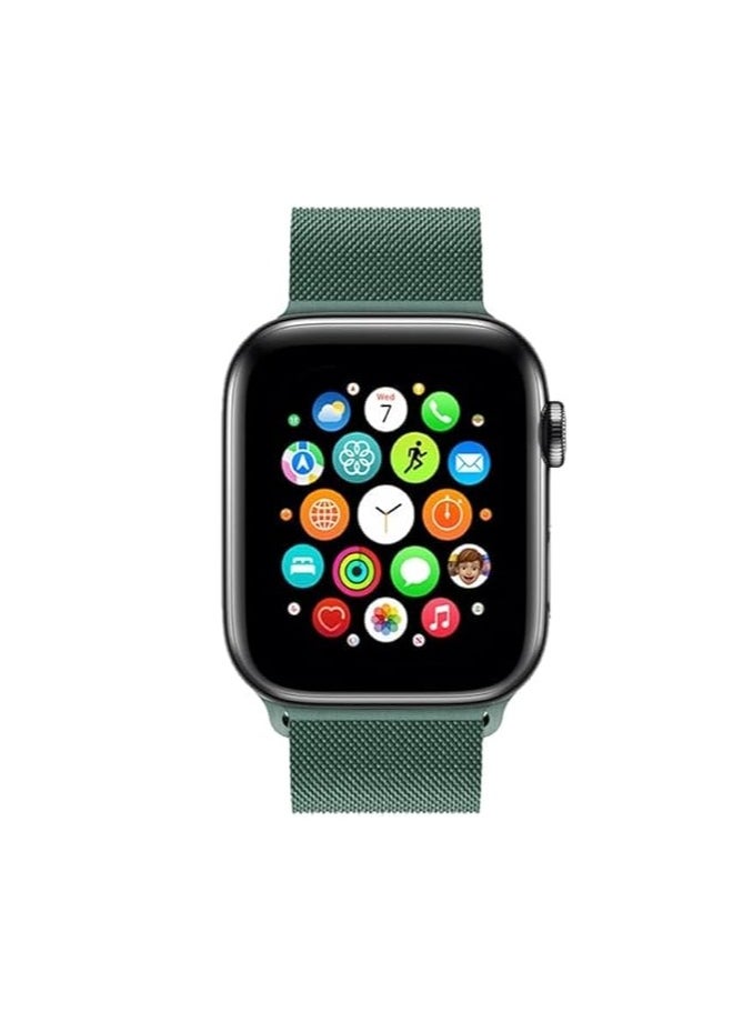 adhomax - Band mesh Metal loop Replacement Strap, Magnetic Clasp Compatible with ultra smart Watch  Steel Metal Replacement Strap, one size and Compatible with apple smart watches - Image 1