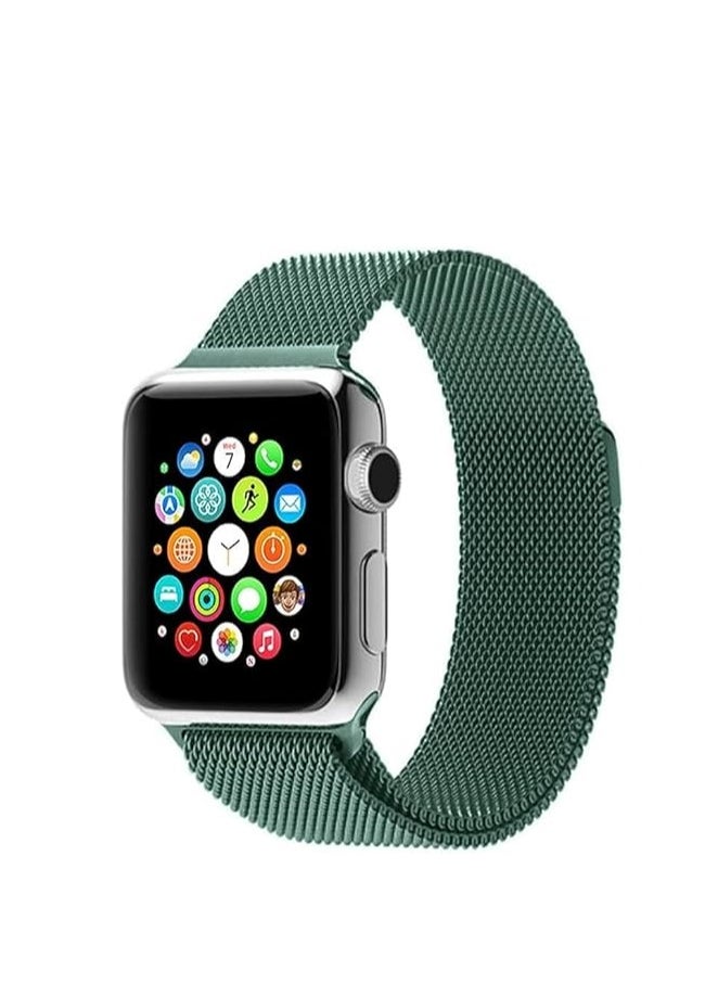 adhomax - Band mesh Metal loop Replacement Strap, Magnetic Clasp Compatible with ultra smart Watch  Steel Metal Replacement Strap, one size and Compatible with apple smart watches - Image 1