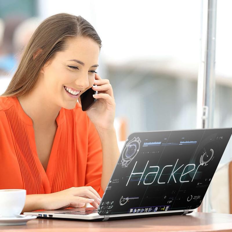 Galaxsia DSGN Hacker-001 Full Body Laptop Skin Bubble-Free| Laminated & Removable | HD Quality Sticker for Laptops Upto 15.6 Inches Compatible with Hp/Dell/Acer/Lenovo/Asus etc - Image 4