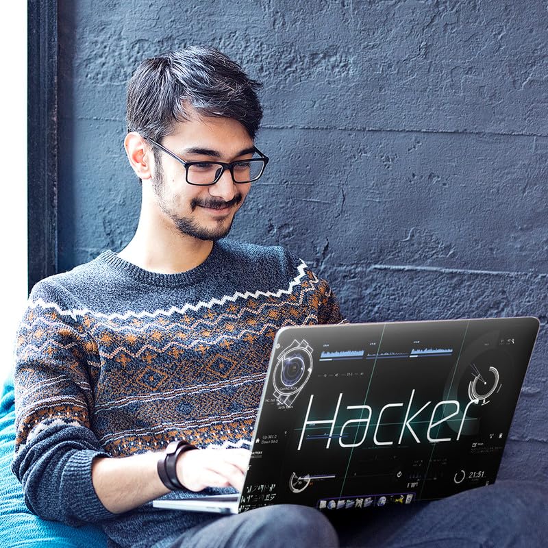 Galaxsia DSGN Hacker-001 Full Body Laptop Skin Bubble-Free| Laminated & Removable | HD Quality Sticker for Laptops Upto 15.6 Inches Compatible with Hp/Dell/Acer/Lenovo/Asus etc - Image 5