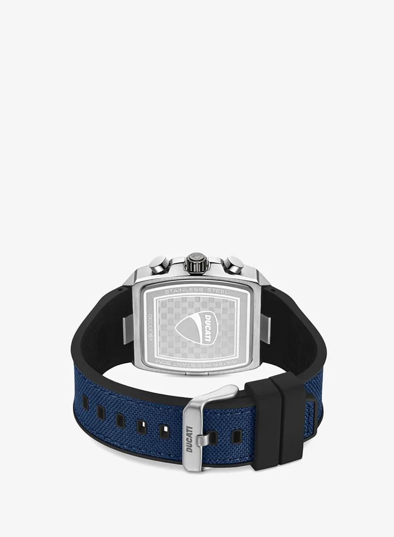 Ducati Gunmetal Voyage Gunmetal Dial, Silicone-Nylon Strap, Chronograph Watch for Men, 41mm for Men | Best Price UAE