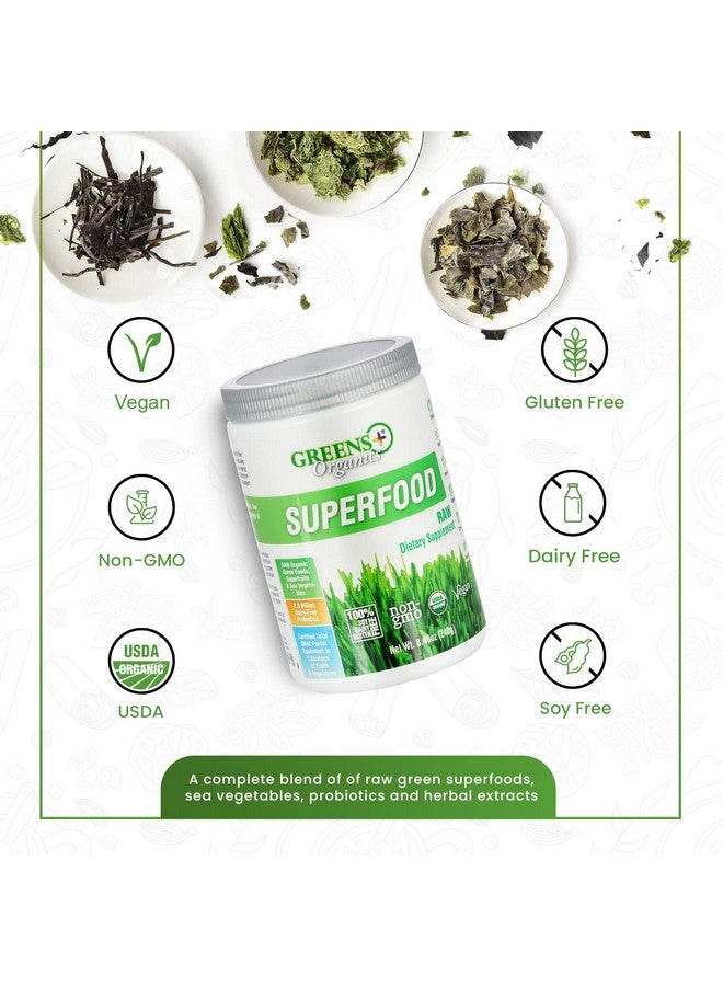 Greens+ Organic Superfood Raw; Non Gmo; Gluten Free; Usda Organic; Vegan Greens Powder; 8.46 Oz - Image 3