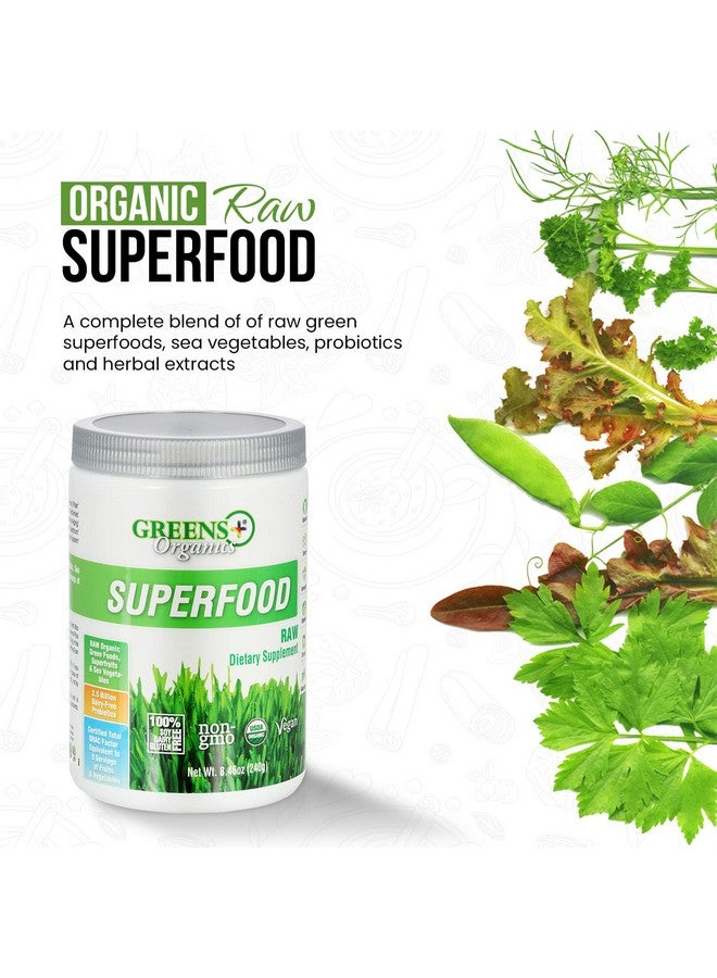 Greens+ Organic Superfood Raw; Non Gmo; Gluten Free; Usda Organic; Vegan Greens Powder; 8.46 Oz - Image 4