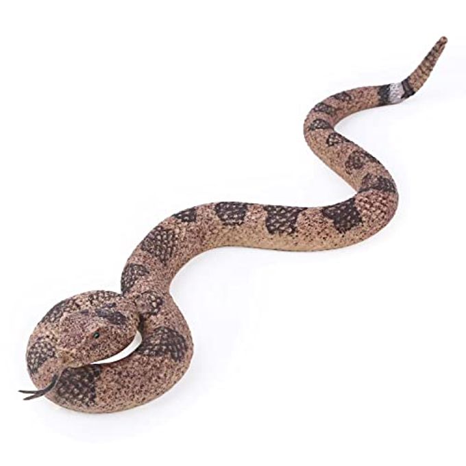 Sienon Realistic Fake Snakes Toy Soft Rubber Snake Figure Garden Scare Birds and Squirrels, Rattlesnake Toy Figurines Stress Relief Gag Toys Halloween Decoration Party Favors Prank Props - Image 4